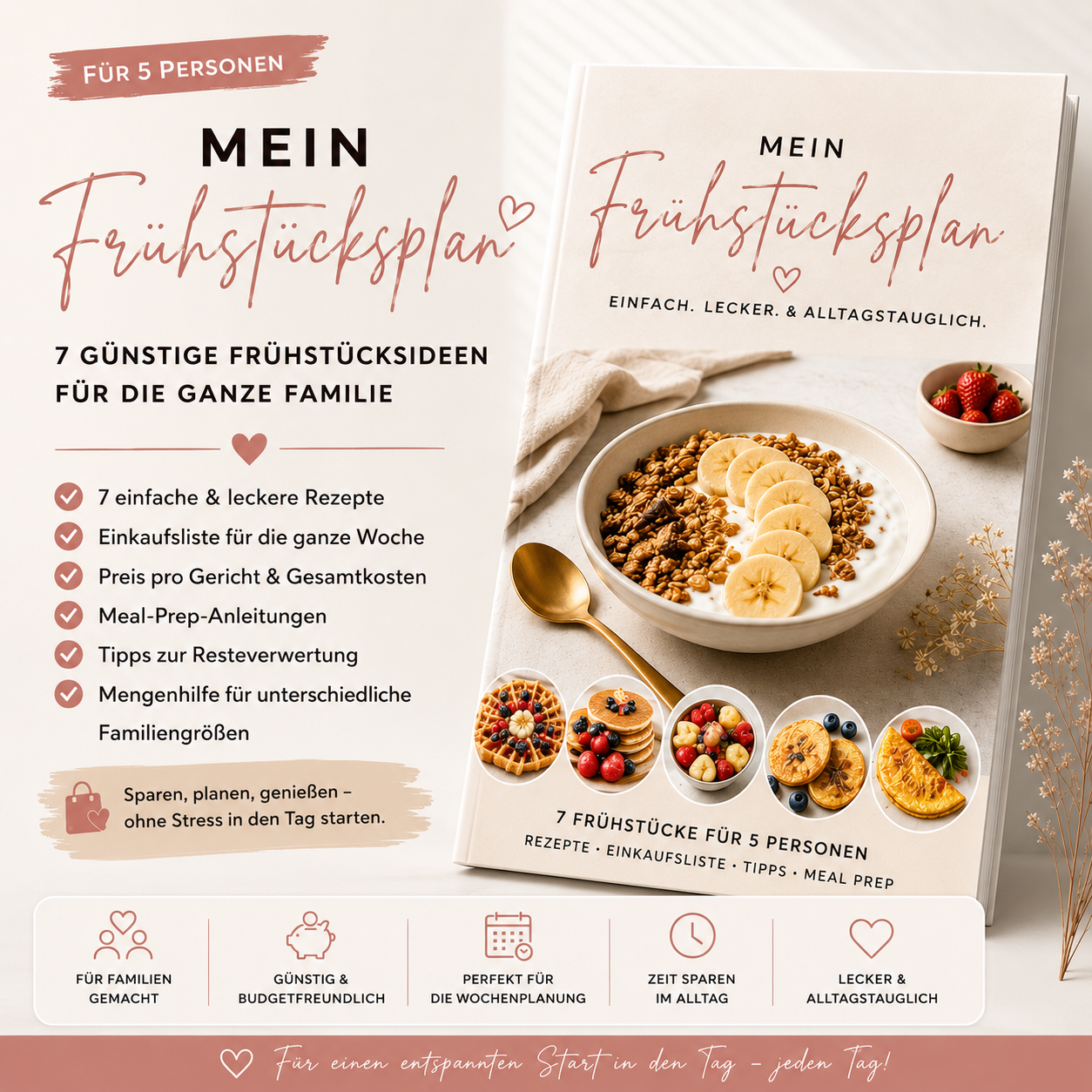 Mein Frühstücksplan – 7 günstige Frühstücke für die ganze Familie