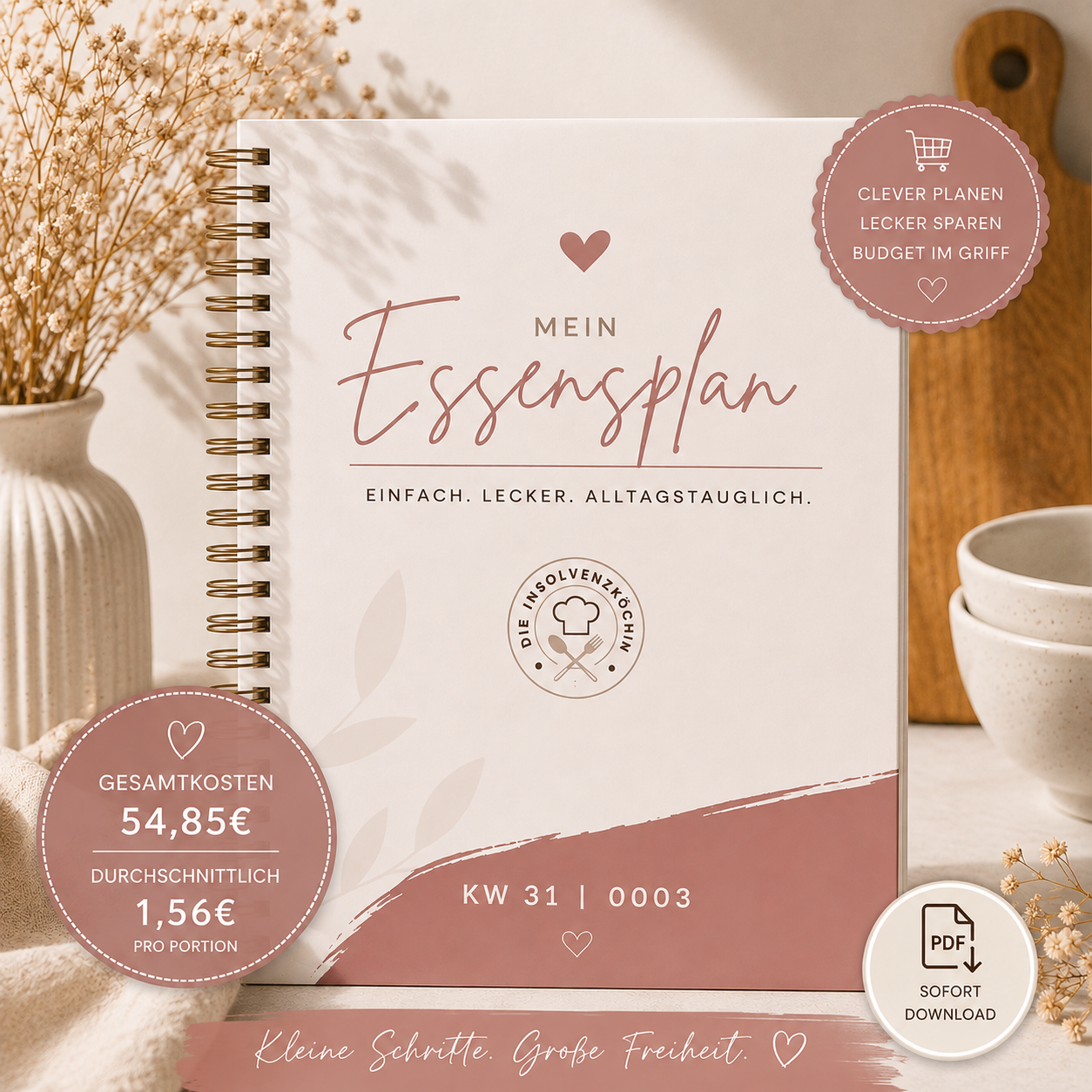 Essensplan #0003 für Familien KW 31 | 7 günstige Rezepte inkl. Einkaufsliste & Meal Prep