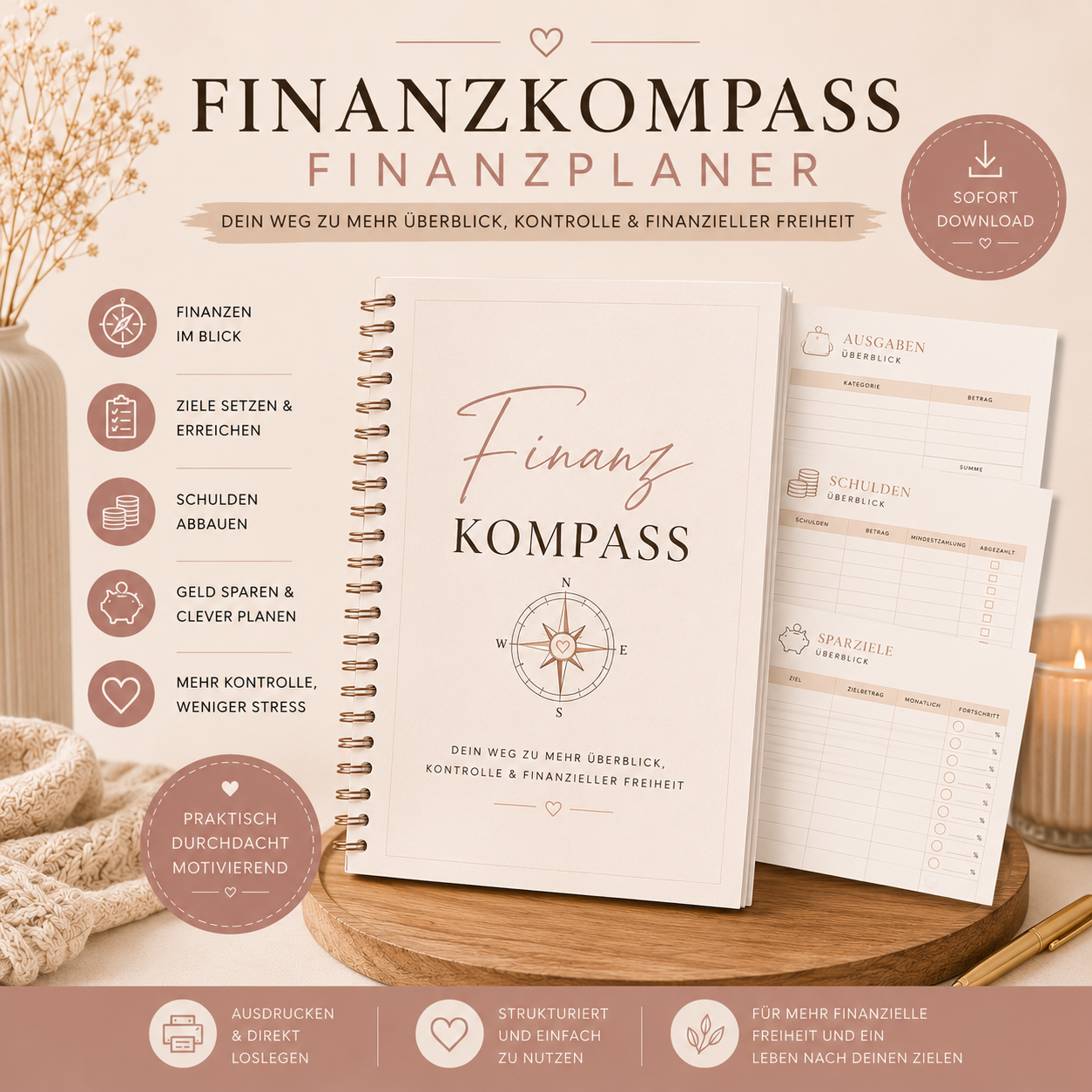 Finanzkompass – Der ultimative Budgetplaner für mehr Kontrolle über deine Finanzen