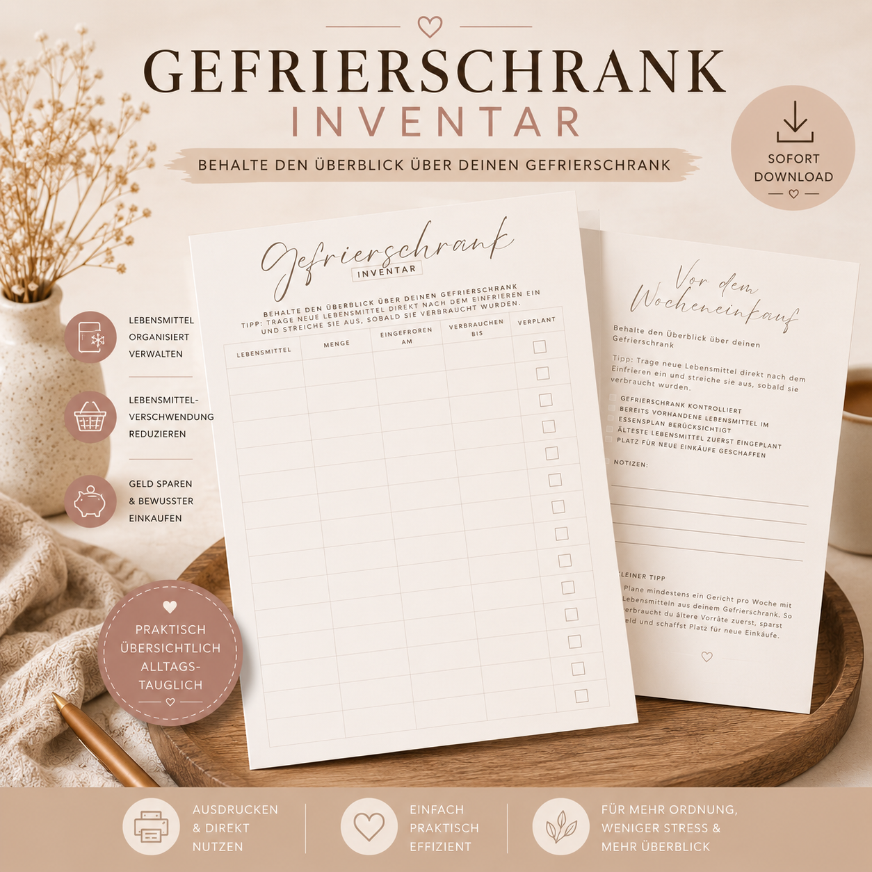 Gefrierschrank-Inventar | Lebensmittel organisieren, Geld sparen & Vorräte verwalten