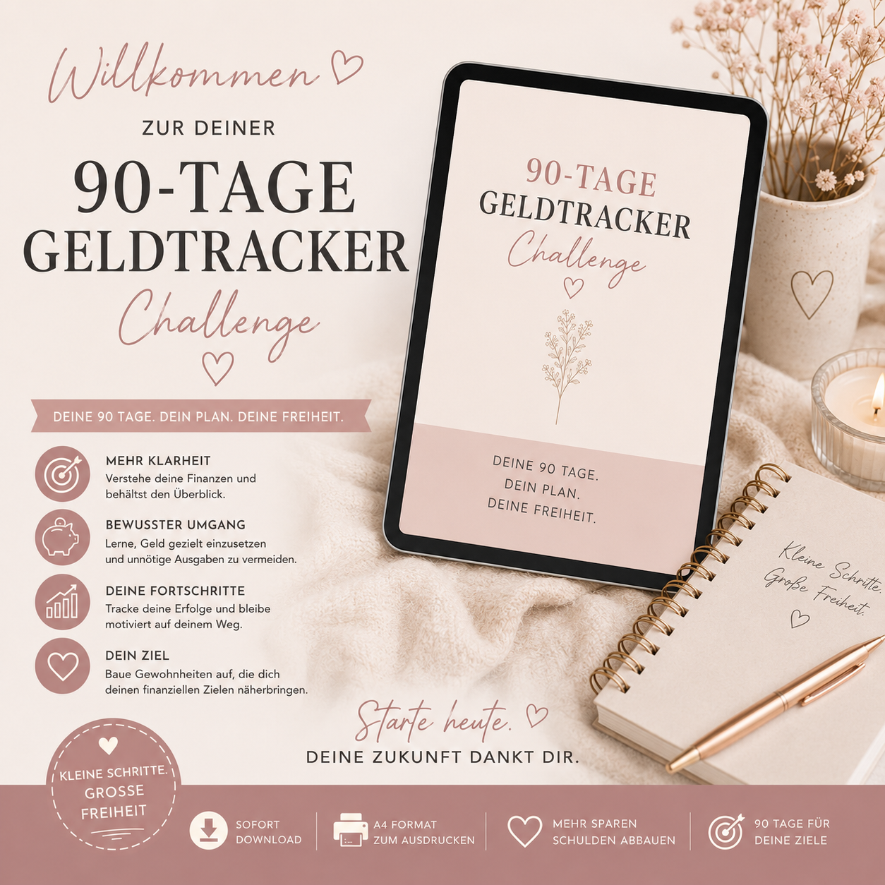 90-Tage Geldtracker Challenge - Gewinne die Kontrolle über dein Geld zurück