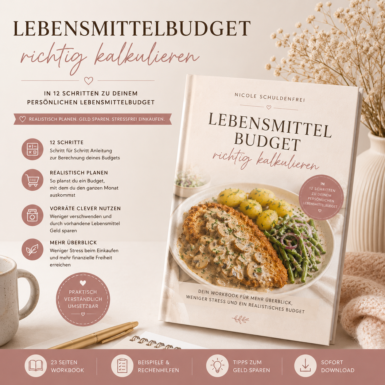 Lebensmittelbudget richtig kalkulieren | In 12 Schritten zu einem realistischen Lebensmittelbudget