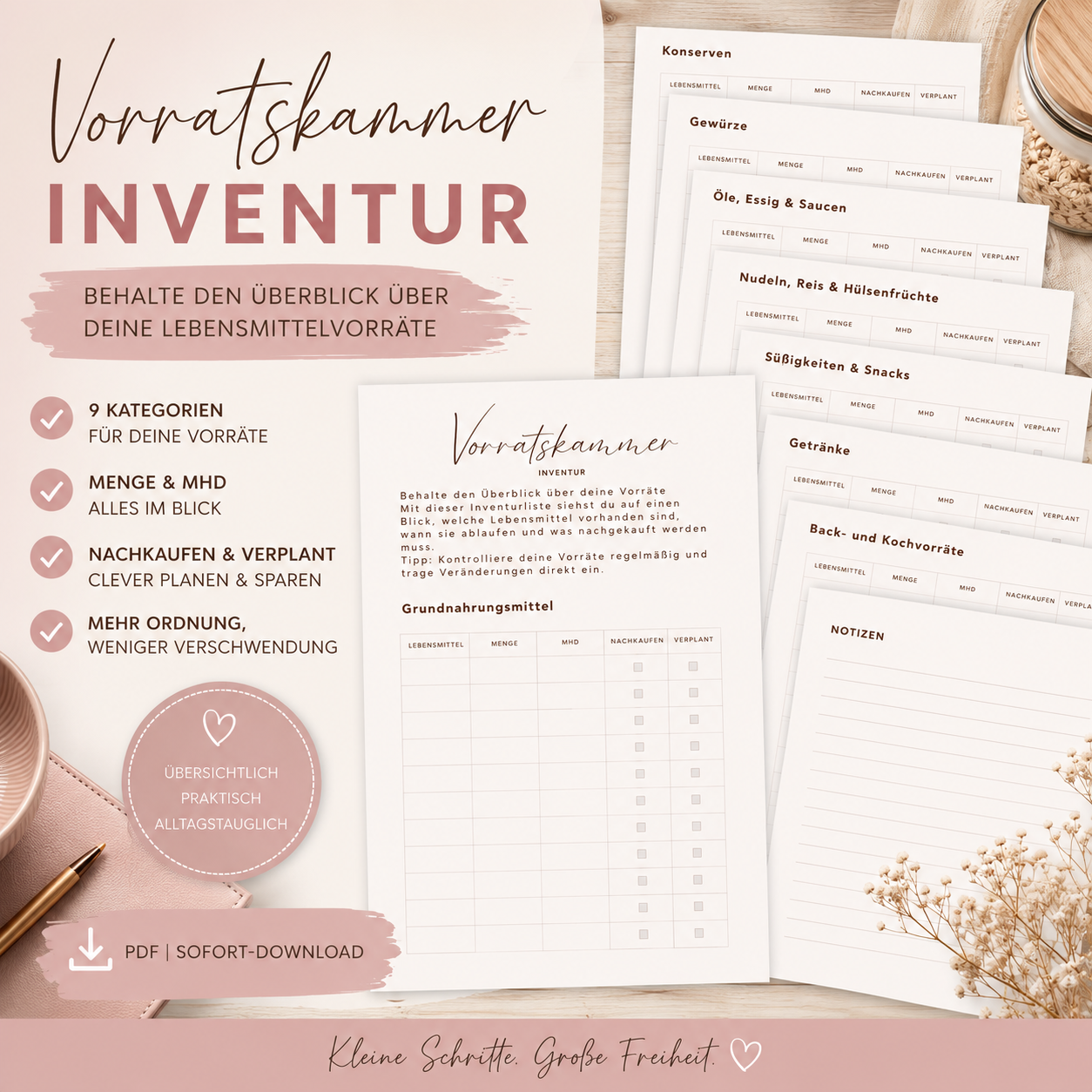 Vorratskammer-Inventur | Behalte den Überblick über deine Lebensmittelvorräte